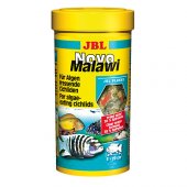 Професионална храна на люспи за растителноядни цихлиди JBL NOVOMALAWI 1л.
